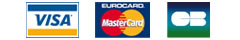 Cartes bancaires acceptées : VISA, MASTERCARD, CB